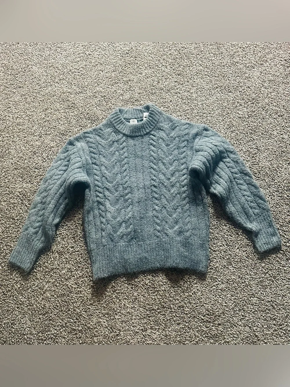 a new day Chunky Cabled Gray Sweater NWT Medium